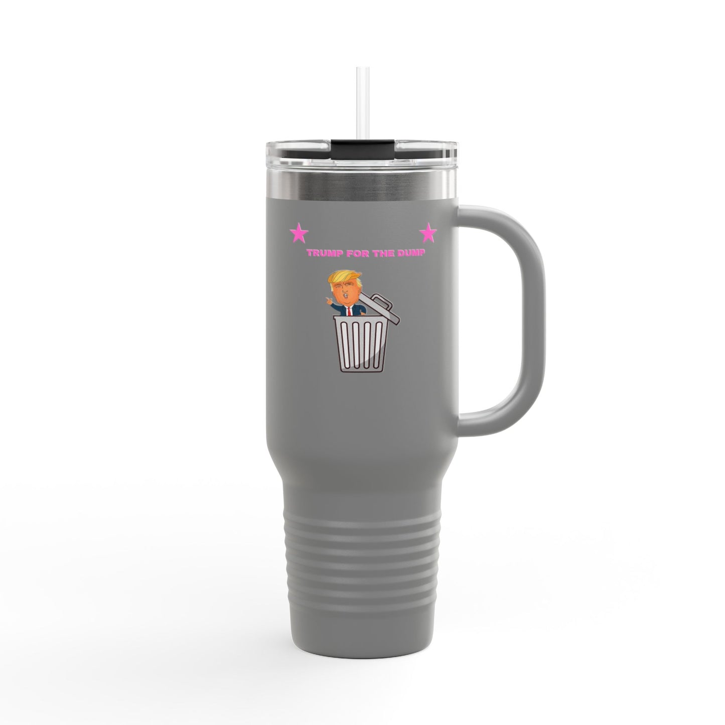 Humorous Insulated Travel Mug – 40oz with ‘Trump for the Dump’ Design