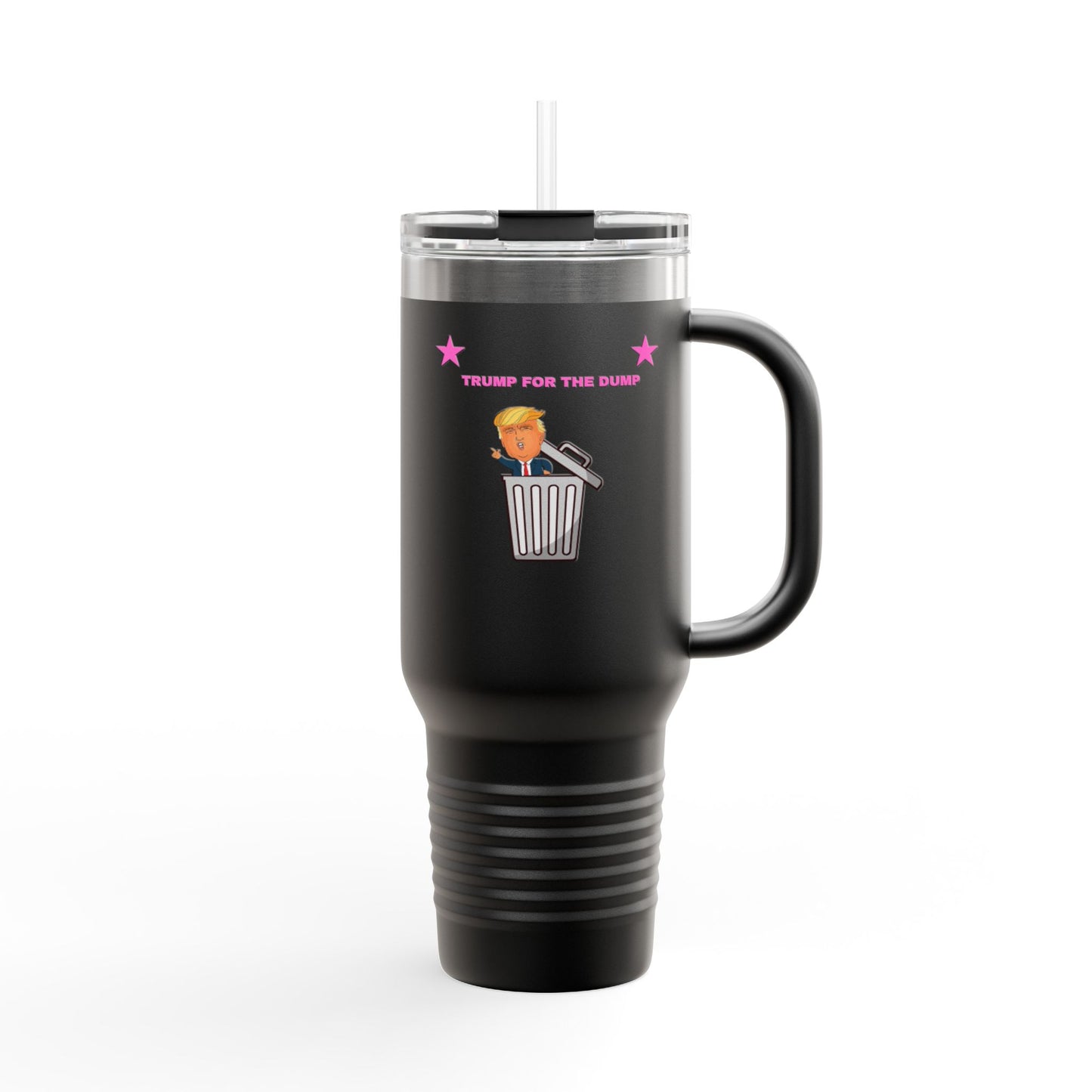 Humorous Insulated Travel Mug – 40oz with ‘Trump for the Dump’ Design